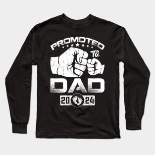 Promoted To Dad Est 2024 Father's Day Long Sleeve T-Shirt